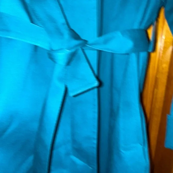 London Fog Blue Trench Coat size 6 Petite - Picture 5 of 12